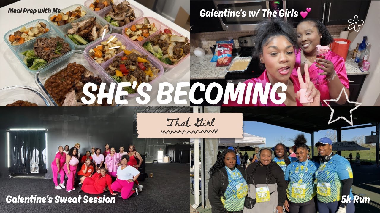 A Week in a life of a Fit Girly & Trainer| Another 5k??| Galentine's| Meal Prep For The Week