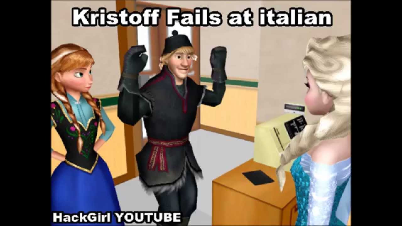 MMD FROZEN Kristoff Speaks Italian MEME FAIL Elsa And Anna YouTube