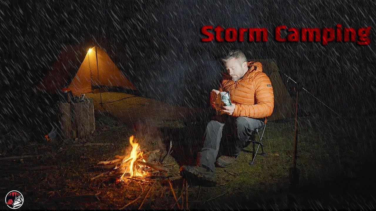 Solo Camping in Heavy Rain as Storms Roll Through the Mountains - YouTube