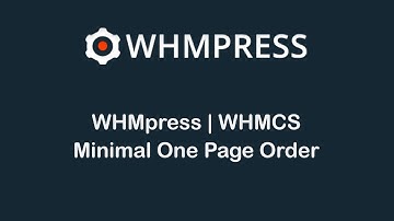 WHMpress | WHMCS | Minimal One Page Order