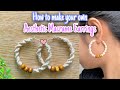 DIY Aesthetic Macrame wire earrings with beads easy for beginners