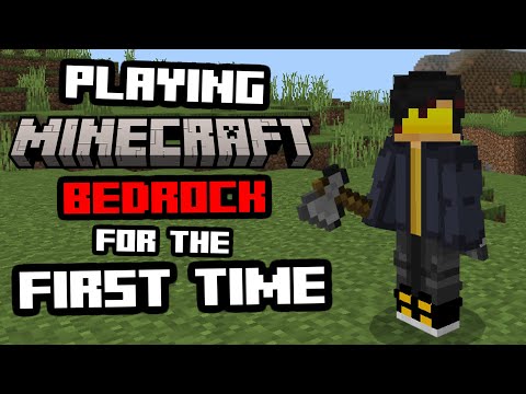 Playing Minecraft BEDROCK edition for the FIRST time