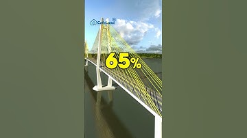 Cầu Rạch Miễu 2 hơn 6.800 tỷ dần lộ diện sau hơn 2 năm thi công | CafeLand #shortvideo