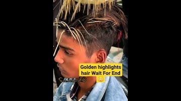 Golden highlights hair colour #tutorial #highlights #hair #colour #viral #plz #channel #support 🙏🏻.