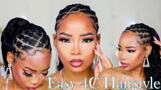 Rubber Band Hairstyle For 4c Natural Hair ft. Lavy Hair