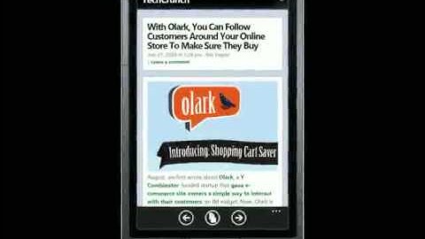 The MS Intern Windows Phone 7 RSS Feed Reader