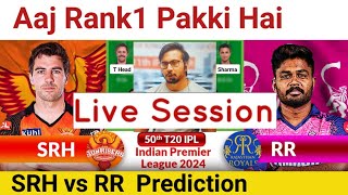 Live | SRH vs RR Dream11 Team Prediction,IPL 2024 50th T20 Match
