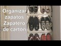 Cómo organizar zapatos con un zapatero hecho de cartón