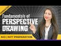 Perspective drawing for nid  nift entrance exam  fundamentals of perspective drawing for beginners