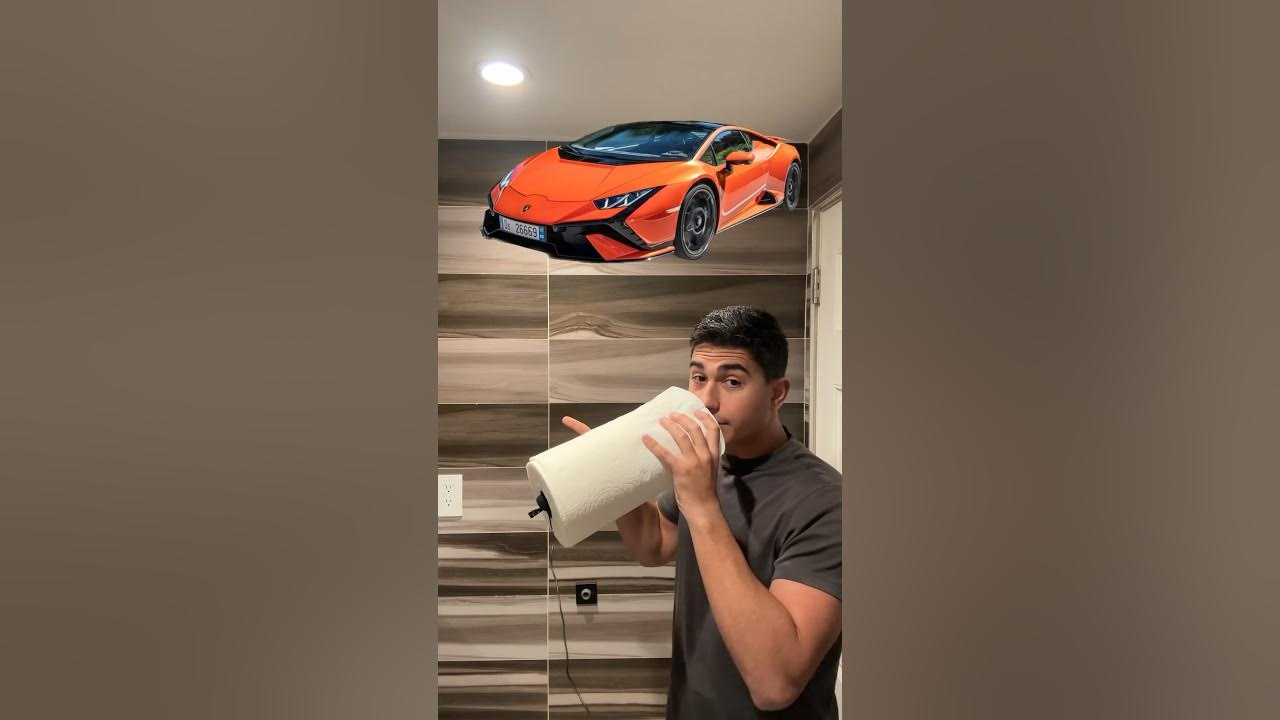 LAMBORGHINI HURACAN SOUNDS WITH TOILET ROLL π₯π§» LAMBORGHINI HURACAN SOUNDS WITH TOILET ROLL π₯π§»
