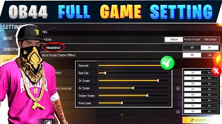 Free fire setting full details in tamil 🔥 || After update headshot sensitivity || OB44 setting