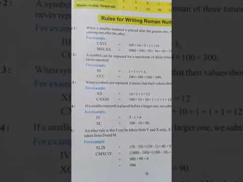 Roman numerals for class 5 part 2 - YouTube
