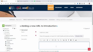 How To Share Google Drive Content on UKMFolio/Moodle LMS