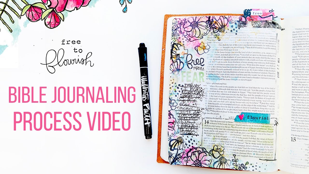 Bible Journaling Process Video : Free to Flourish - YouTube