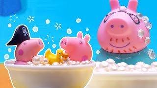 Peppa Pig Full Episodes Peppa Pig Stop Motion Peppa Pigs Bathtime In Her Wooden House