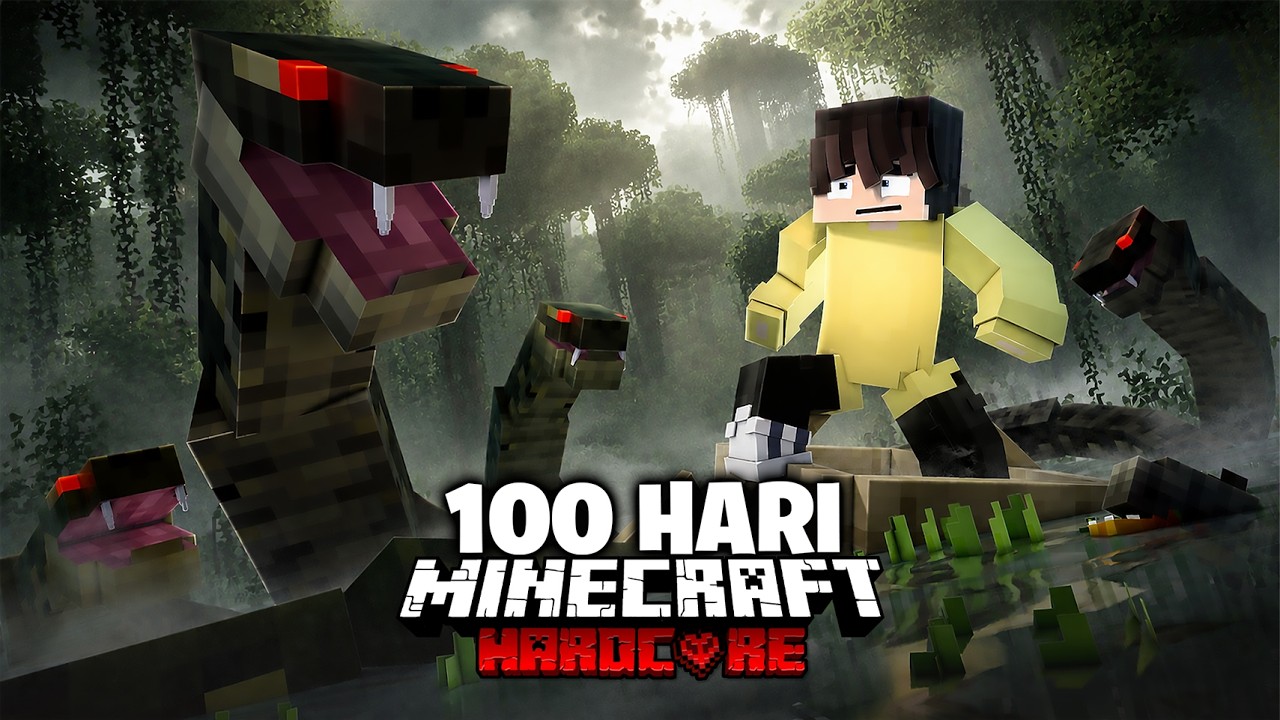 Aku Bertahan Hidup 100 Hari di Amazon Forest di Minecraft