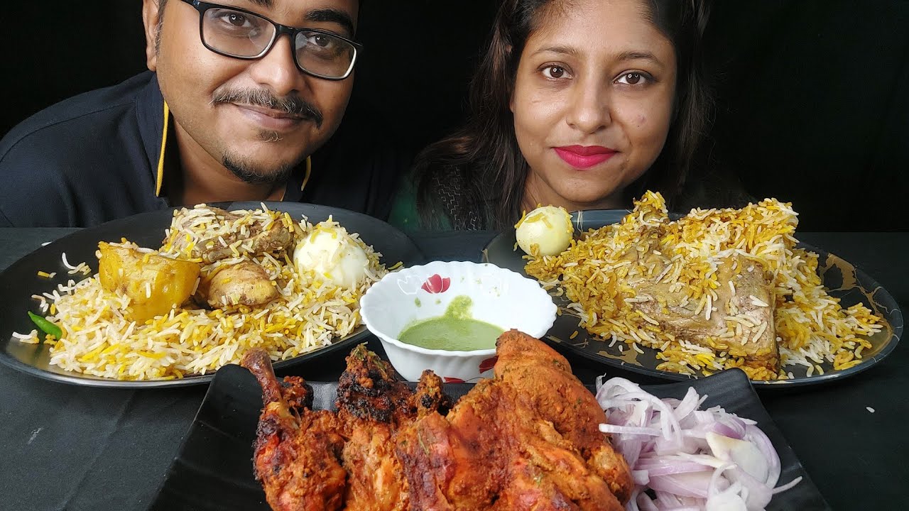 Kolkata Biryani & Tandoori Chicken Eating Show | Authentic Bengali Food Mukbang |Poulami Eating Show