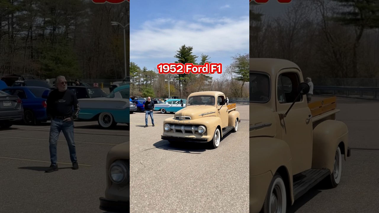 1952 Ford F1 is a classic pickup truck known for its rugged design and durability. 