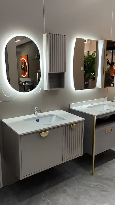 customized bathroom cabinets with many types LED mirror