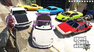 GTA 5  Stealing Fast And Furious 'Roman Pearce' Cars with Franklin! (Real Life Cars #22)