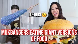 mukbangers eating GIGANTIC foods (XXXL)