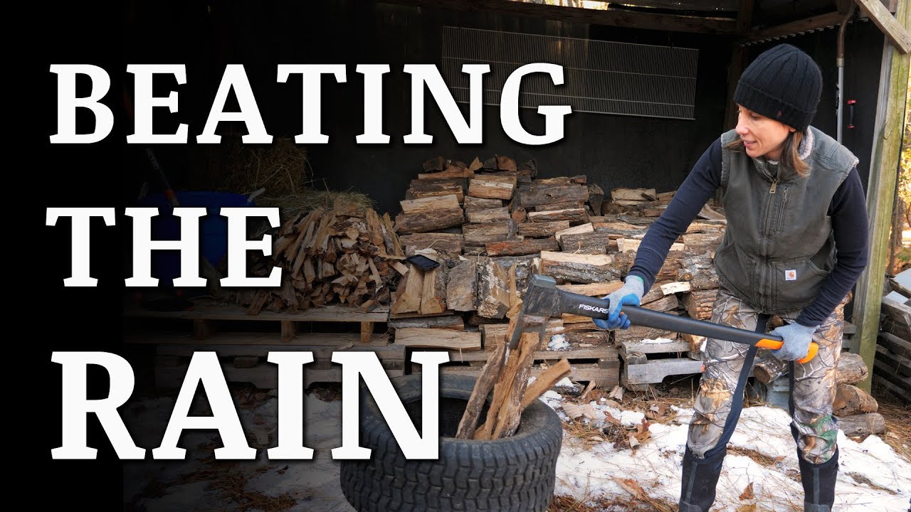 Stacking FIREWOOD Before the RAIN YouTube