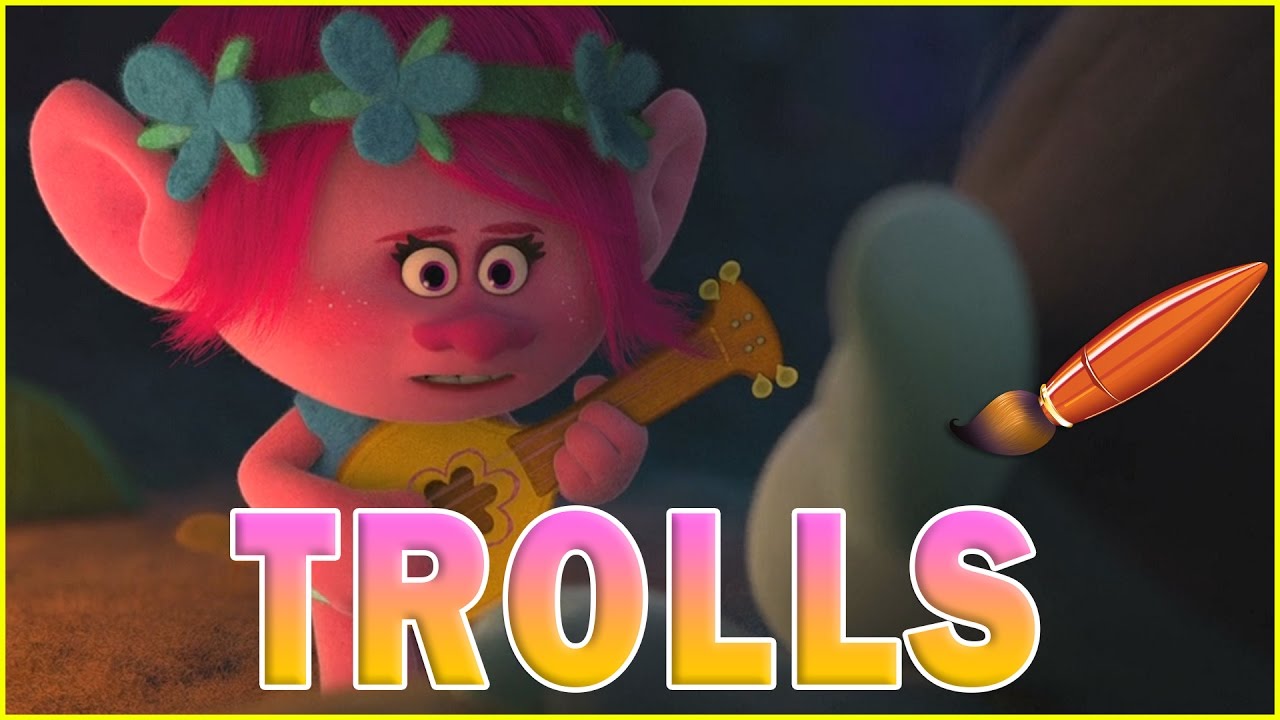 Trolls Movie Poppy Playing Guitar - Kids Coloring Book | Coloring Pages