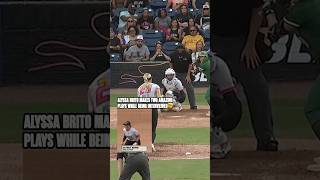 Alyssa Brito Makes Two Incredible Plays while being Interviewed