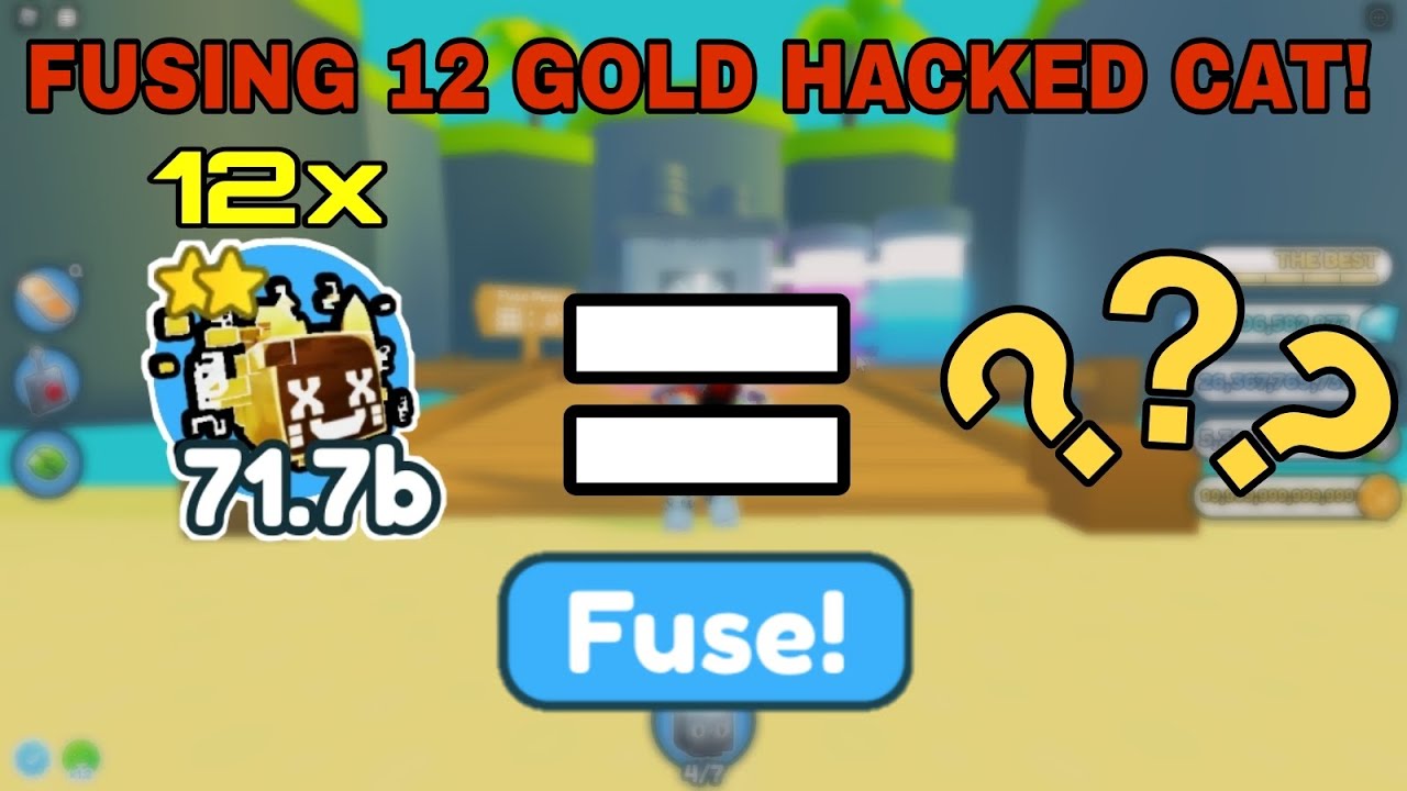 What Happens If You Fuse 12 Gold Hacked Cat? Pet Simulator X! YouTube