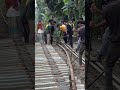 New rail track installation process #railtrack #concretesleepers #shorts