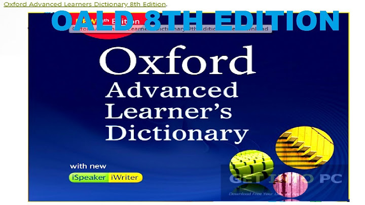 Hướng dẫn cài oxford advanced learners dictionary 8th edition