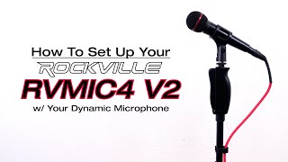 How To Set Up Rockville RVMIC4 v2 Round-Base Mic Stand w/ Hand Clutch with a Dynamic Microphone