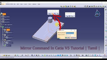Spiegelopdracht in Catia V5-zelfstudie | Tamil |