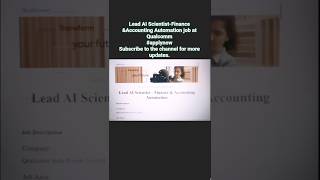 ₹40L+ AI Job at Qualcomm 😍|Lead AI Scientist #ai #jobhunt #careeradvice #interview #trending #short