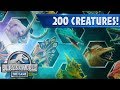 ALL 200 MAX LEVEL 40 CREATURES!!! (JURASSIC WORLD)