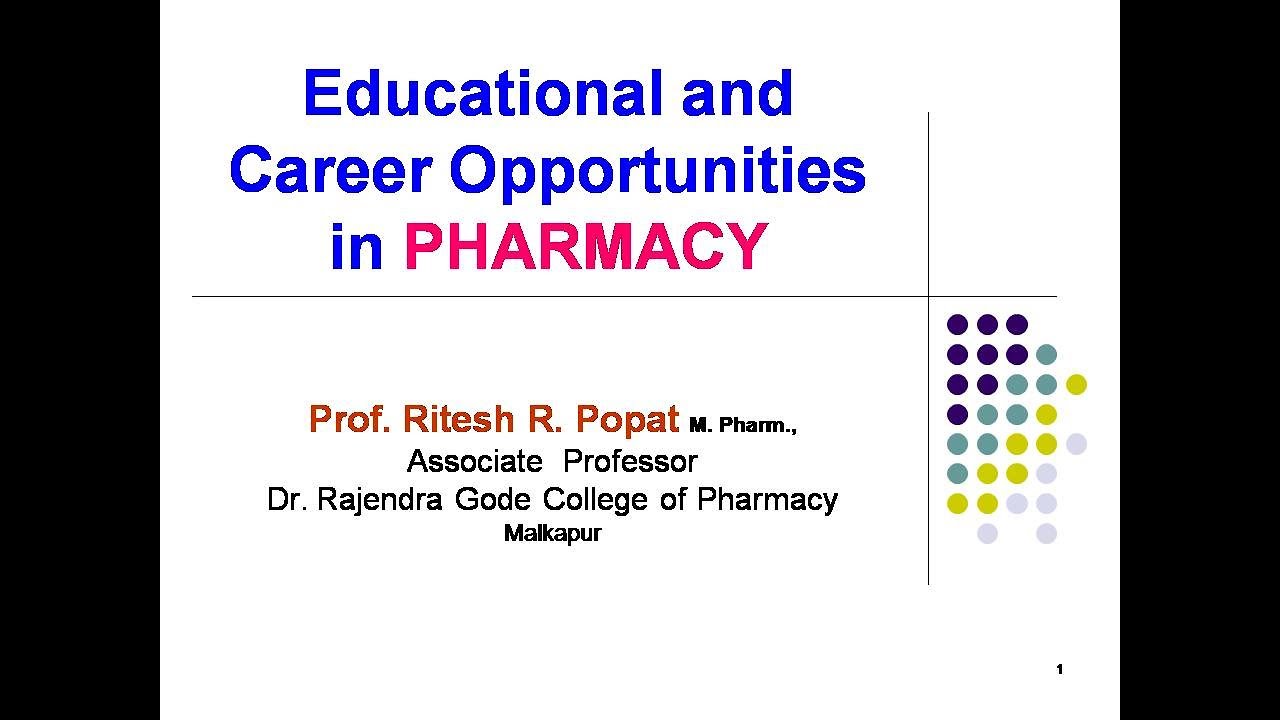 Educational and Career Opportunities in PHARMACY YouTube