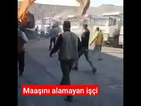 Maaşını alamayan işçi kamyonları parçaladı