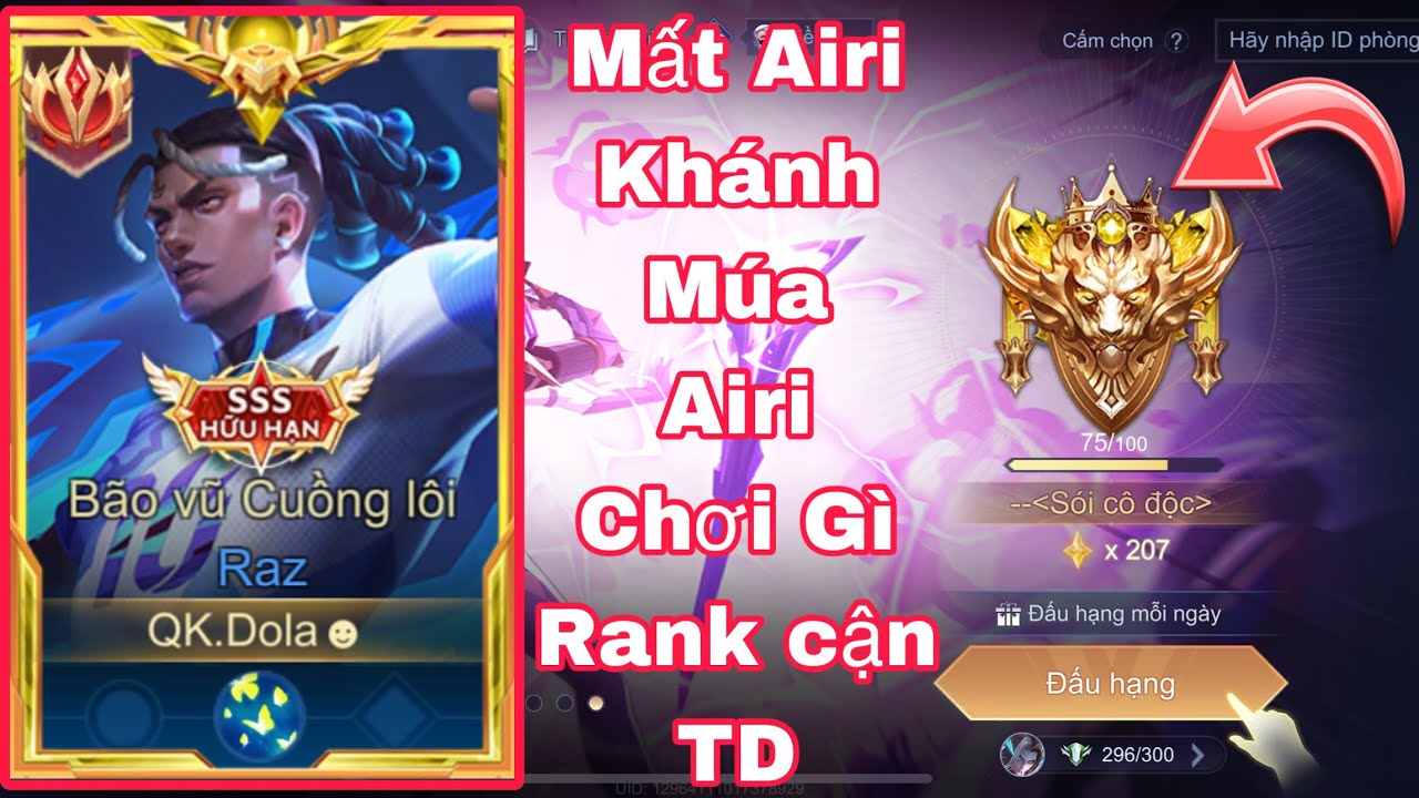 KHÁNH MÚA AIRI Nếu Không Đánh Airi Thì Đánh Tướng Gì Để Lên Rank Cận TD ?? 