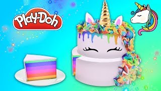 Pastel De Unicornio Con Plastilina Play - Doh Manualidades Fantásticas