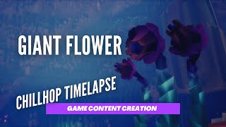 3D modeling timelapse of a giant lowpoly flower!
