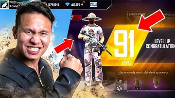 91 Level Up in Free Fire 😱 But Sadly No Rewards 🥺 Tonde Gamer