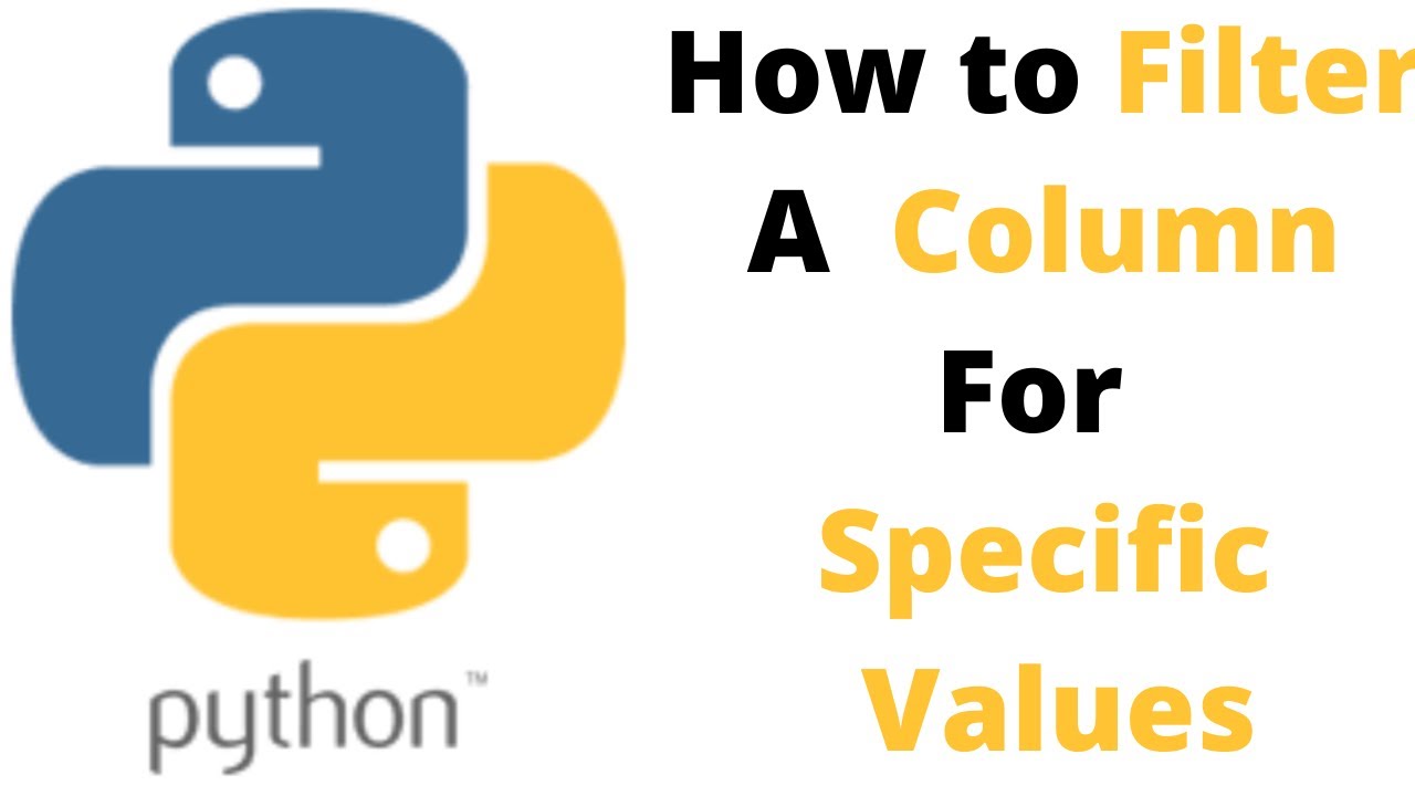How to filter a column for specific values - YouTube