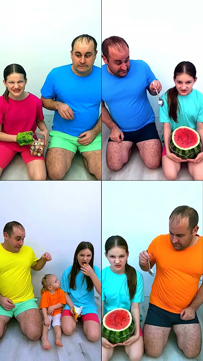 Cute kid pranks dad! OMG 🐶🍉👇