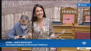 Απάντηση της Δόμνας Μιχαηλίδου σε επίκαιρη ερώτηση της Θ. Φωτίου (31/07/2020)