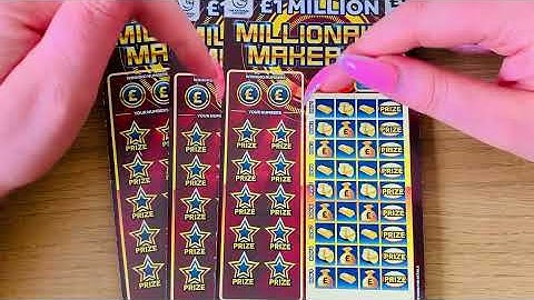 New £5 Millionaire Maker Scrstch Cards, August 2021, UK National Lottery £1 Millionaire Jackpot