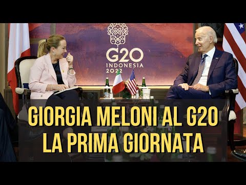 Giorgia Meloni al G20, la prima giornata