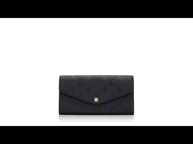 Louis Vuitton Black Monogram Empreinte Sarah Wallet M61182