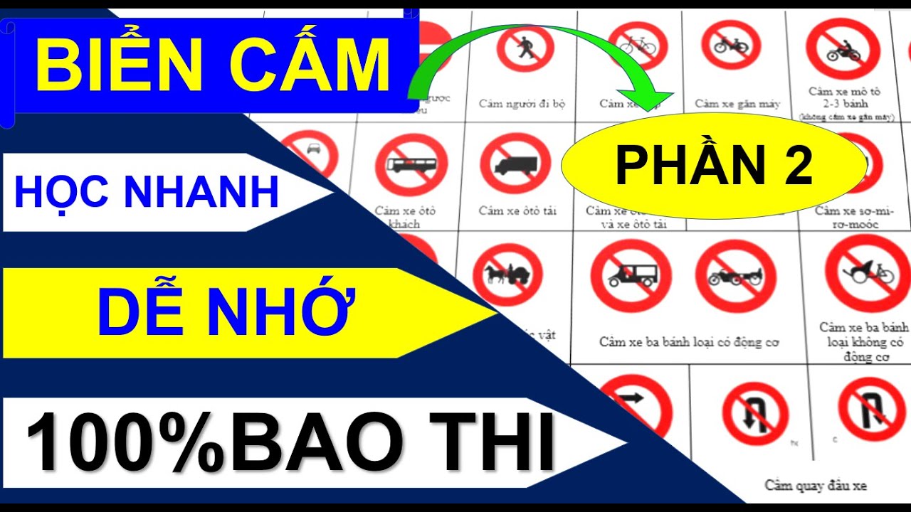 MẸO HỌC BIỂN BÁO 600 CÂU HỎI LÝ THUYẾT LÁI XE  /Thầy Chiến - Phần 2