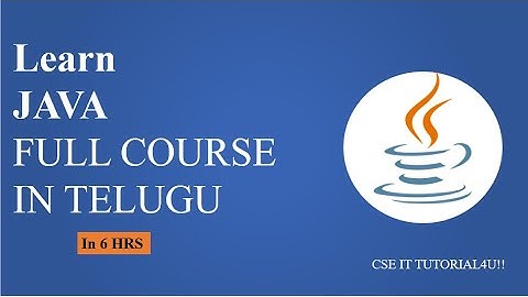 Java Full Course in Telugu