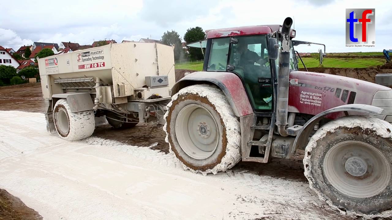Cement Trailer and Spreader for Road Construction